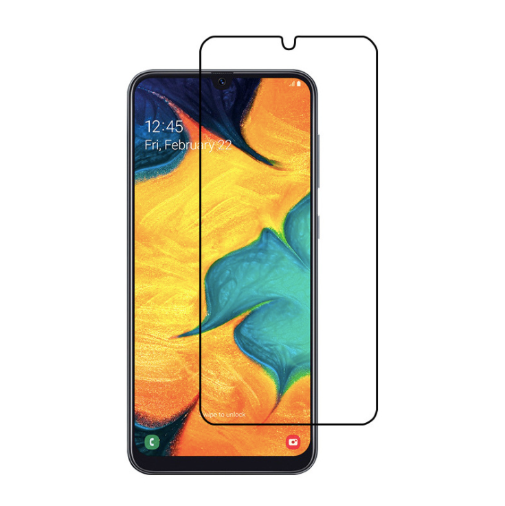 Protection d'écran complète verre trempé Galaxy A10